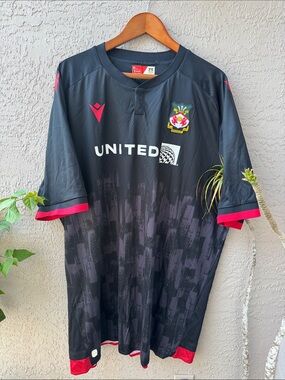Wrexham AFC Black Macron Football Jersey 5XL